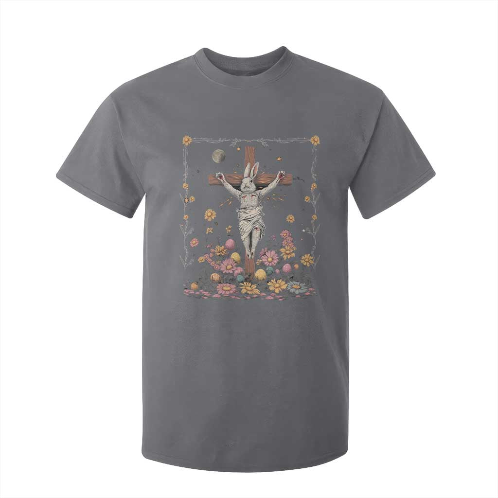 Christian Religious Easter Day Bunny Floral Christ Jesus T Shirt For Kid TS11 Charcoal Print Your Wear