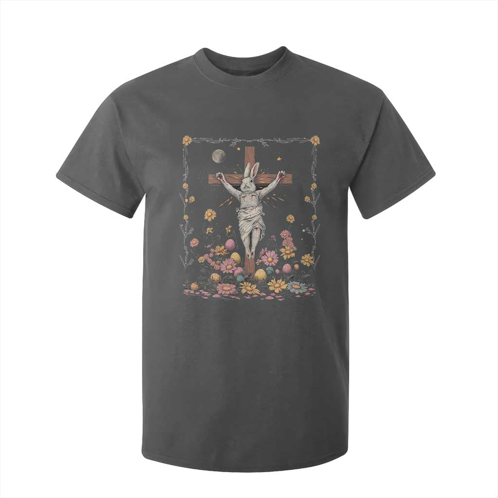 Christian Religious Easter Day Bunny Floral Christ Jesus T Shirt For Kid TS11 Dark Heather Print Your Wear