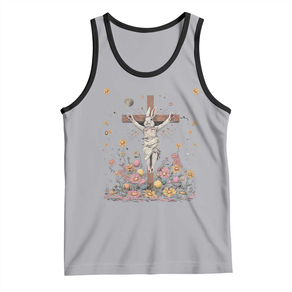 Christian Religious Easter Day Bunny Floral Christ Jesus Tank Top TS11 Athletic Heather Black Print Your Wear