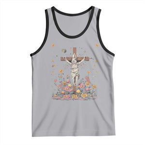 Christian Religious Easter Day Bunny Floral Christ Jesus Tank Top TS11 Athletic Heather Black Print Your Wear