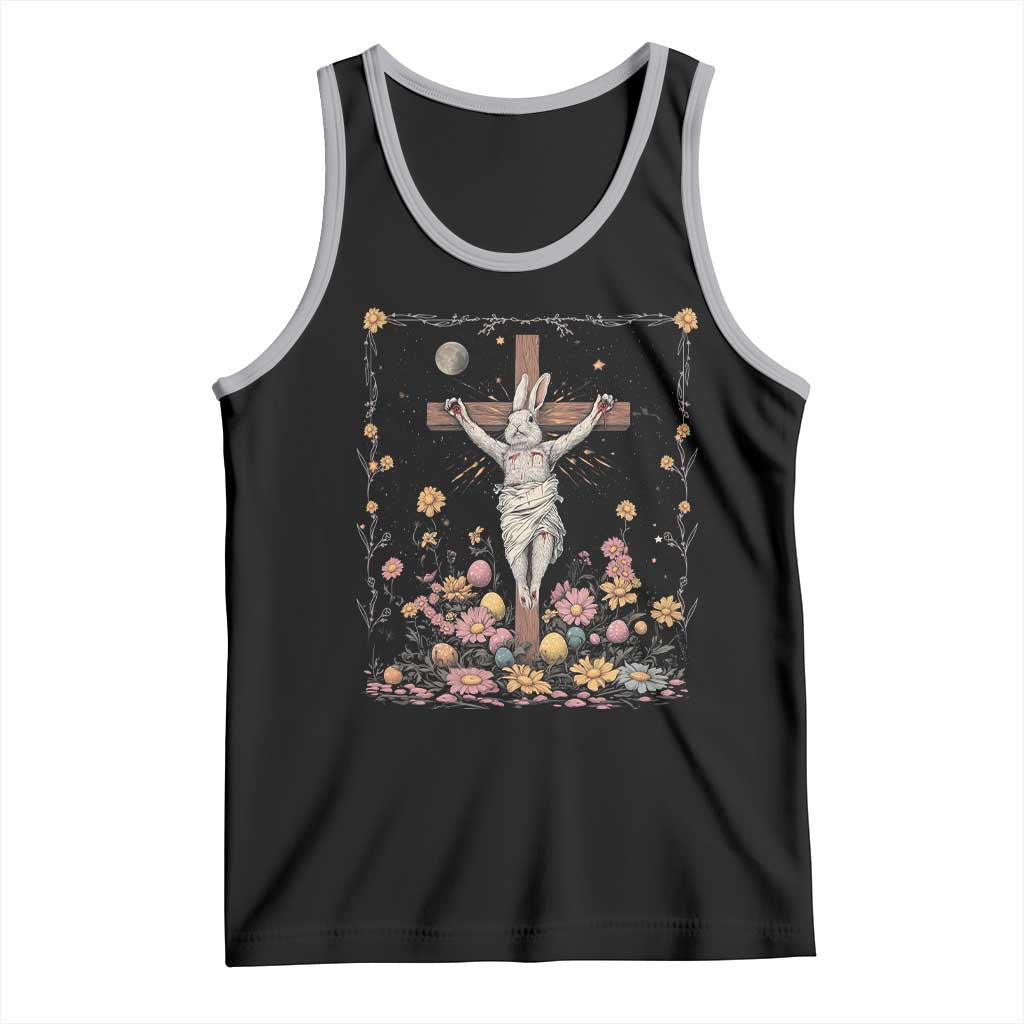 Christian Religious Easter Day Bunny Floral Christ Jesus Tank Top TS11 Black Athletic Heather Print Your Wear