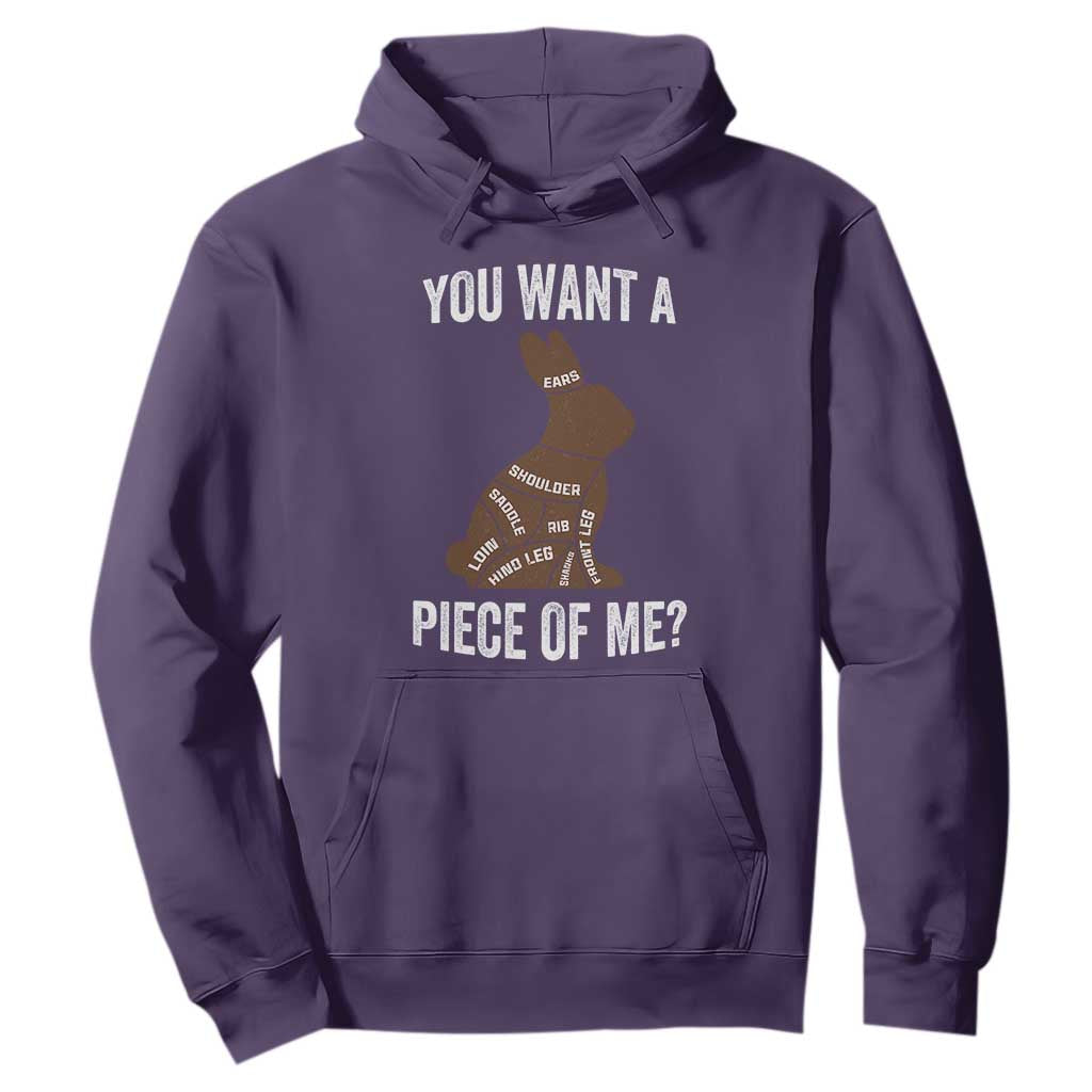 Funny You Want A Piece Of Me Hoodie Chocolate Easter Bunny TS11 Purple Print Your Wear
