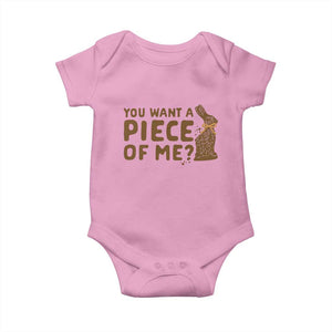 Funny Easter Day Chocolate Bunny Baby Onesie You Want A Piece Of Me TS11 Light Pink Print Your Wear