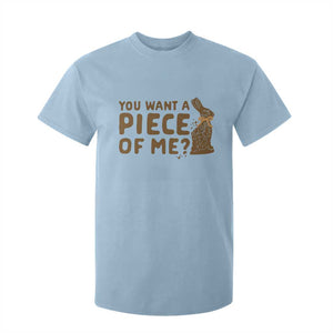 Funny Easter Day Chocolate Bunny T Shirt For Kid You Want A Piece Of Me TS11 Light Blue Print Your Wear
