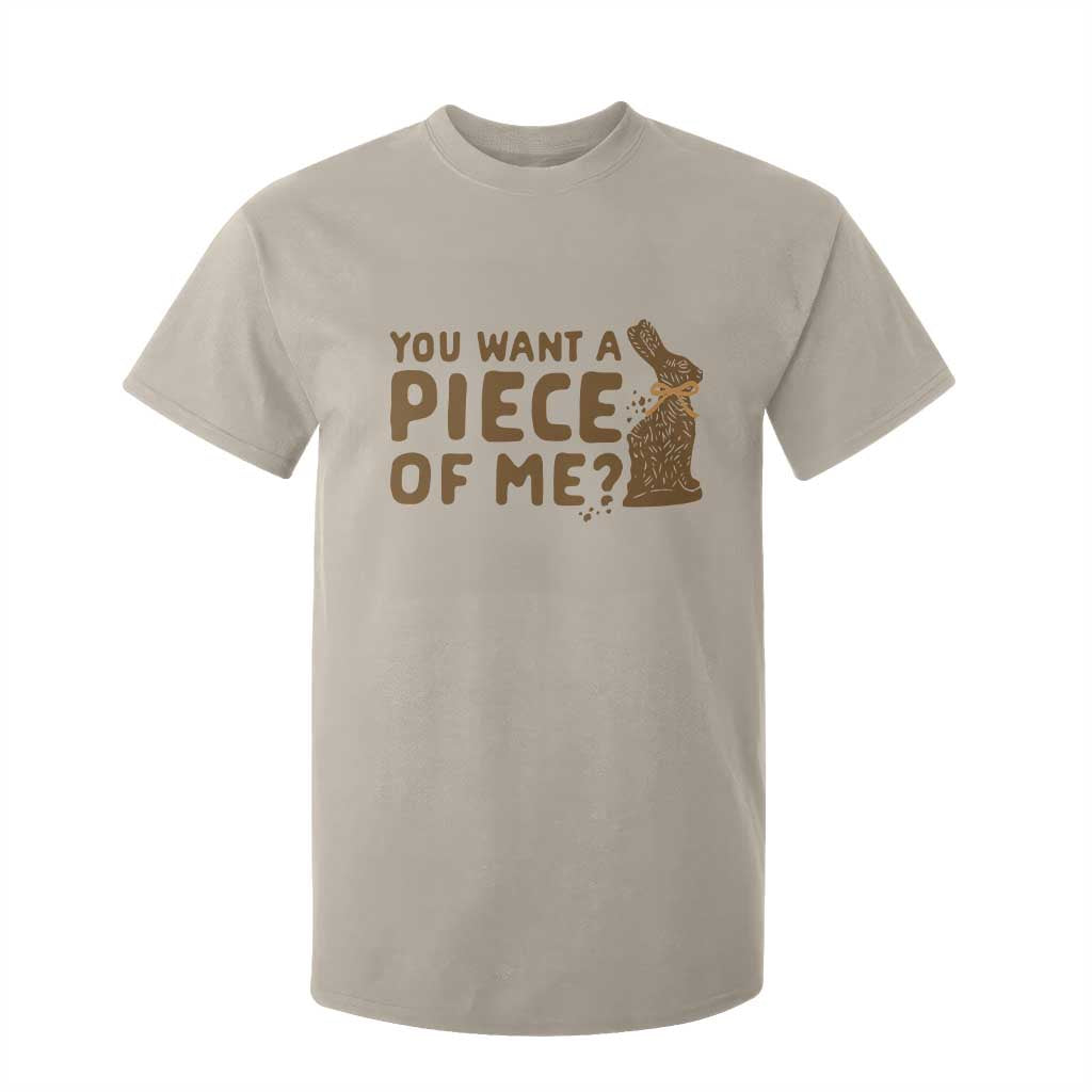 Funny Easter Day Chocolate Bunny T Shirt For Kid You Want A Piece Of Me TS11 Sand Print Your Wear