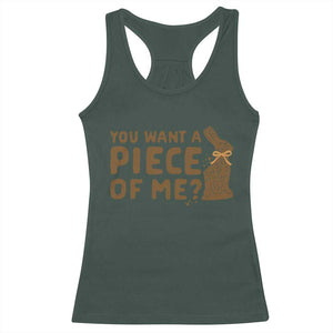 Funny Easter Day Chocolate Bunny Racerback Tank Top You Want A Piece Of Me TS11 Dark Forest Green Print Your Wear