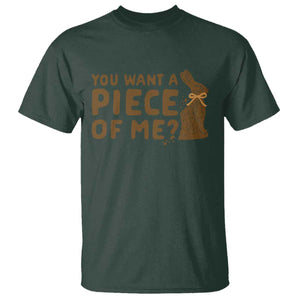 Funny Easter Day Chocolate Bunny T Shirt You Want A Piece Of Me TS11 Dark Forest Green Print Your Wear