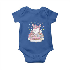 Funny Easter Unicorn Bunny Easter Eggs Baby Onesie TS11 Royal Blue Print Your Wear