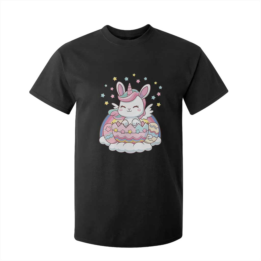 Funny Easter Unicorn Bunny Easter Eggs T Shirt For Kid TS11 Black Print Your Wear