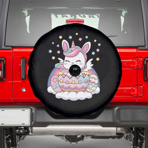 Funny Easter Unicorn Bunny Easter Eggs Spare Tire Cover TS11 Black Print Your Wear
