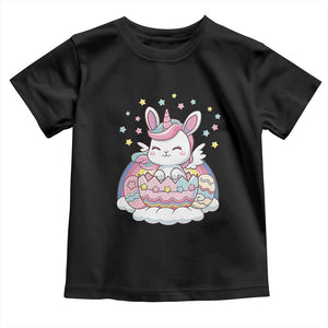 Funny Easter Unicorn Bunny Easter Eggs Toddler T Shirt TS11 Black Print Your Wear