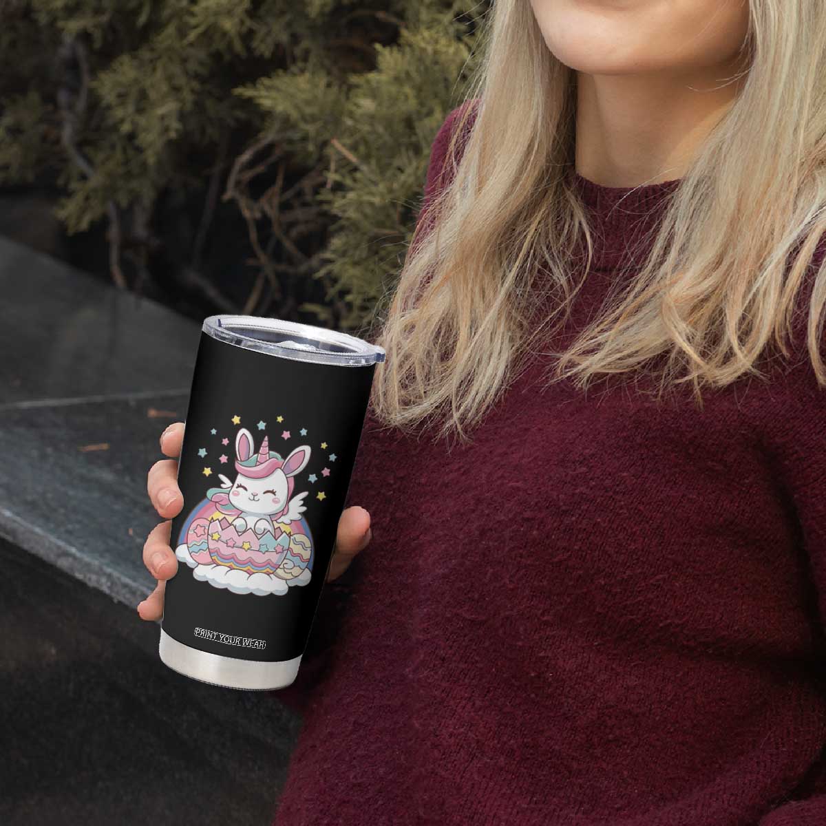 Funny Easter Unicorn Bunny Easter Eggs Tumbler Cup TS11 Print Your Wear