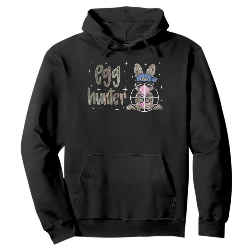 Funny Egg Hunter Hoodie Bunny Hunting Backward Cap Camouflage TS11 Black Print Your Wear
