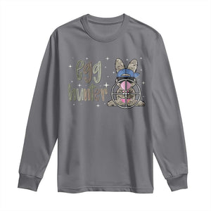 Funny Egg Hunter Long Sleeve Shirt Bunny Hunting Backward Cap Camouflage TS11 Charcoal Print Your Wear