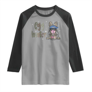 Funny Egg Hunter Raglan Shirt Bunny Hunting Backward Cap Camouflage TS11 Sport Gray Black Print Your Wear