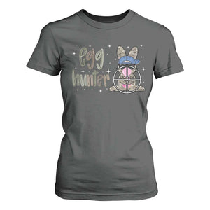 Funny Egg Hunter T Shirt For Women Bunny Hunting Backward Cap Camouflage TS11 Dark Heather Print Your Wear