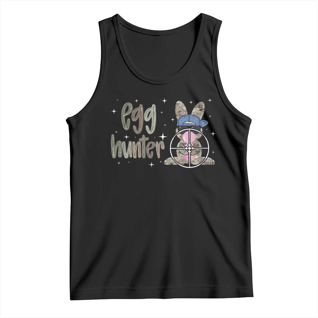 Funny Egg Hunter Tank Top Bunny Hunting Backward Cap Camouflage TS11 Black Print Your Wear