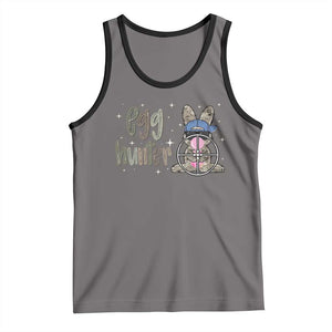 Funny Egg Hunter Tank Top Bunny Hunting Backward Cap Camouflage TS11 Deep Heather Black Print Your Wear
