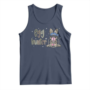Funny Egg Hunter Tank Top Bunny Hunting Backward Cap Camouflage TS11 Navy Print Your Wear