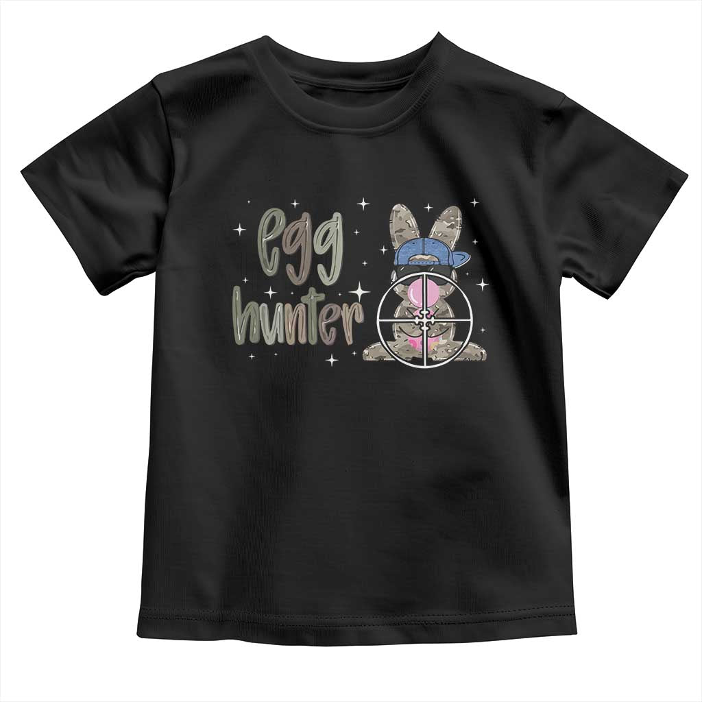 Funny Egg Hunter Toddler T Shirt Bunny Hunting Backward Cap Camouflage TS11 Black Print Your Wear