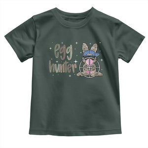 Funny Egg Hunter Toddler T Shirt Bunny Hunting Backward Cap Camouflage TS11 Dark Forest Green Print Your Wear