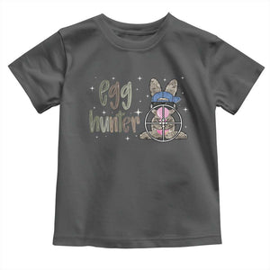 Funny Egg Hunter Toddler T Shirt Bunny Hunting Backward Cap Camouflage TS11 Dark Heather Print Your Wear