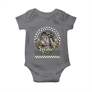 Funny Easter Day Egg Hunter Baby Onesie Bunny Hunting Camo Egg TS11 Charcoal Print Your Wear