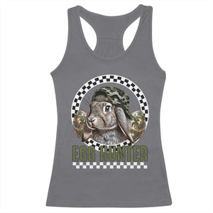 Funny Easter Day Egg Hunter Racerback Tank Top Bunny Hunting Camo Egg TS11 Charcoal Print Your Wear
