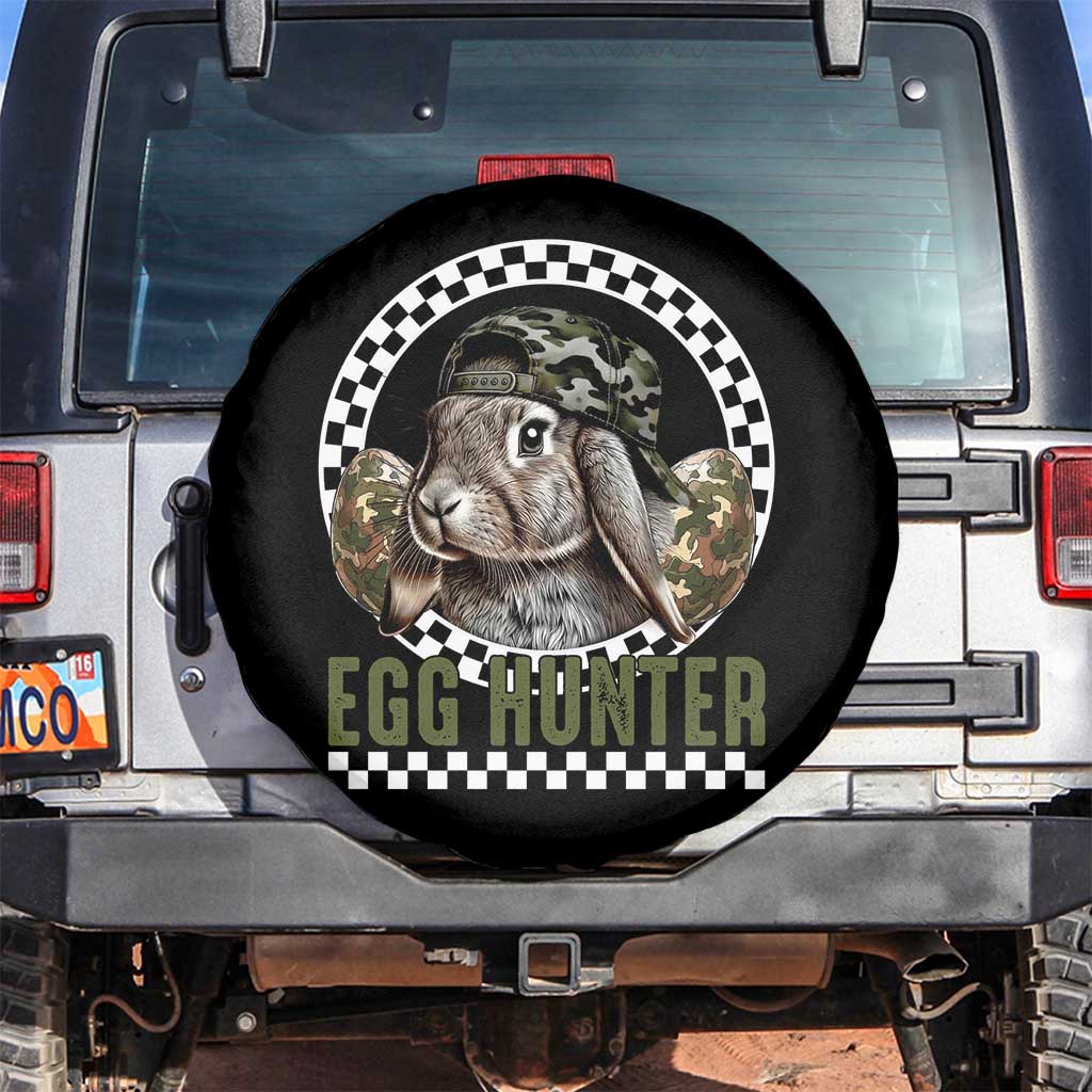 Funny Easter Day Egg Hunter Spare Tire Cover Bunny Hunting Camo Egg TS11 No hole Black Print Your Wear