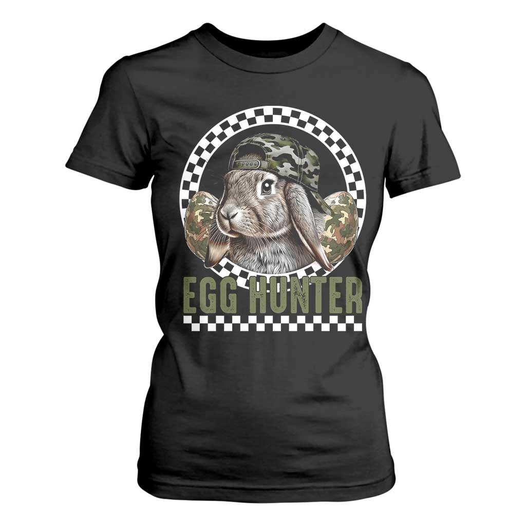 Funny Easter Day Egg Hunter T Shirt For Women Bunny Hunting Camo Egg TS11 Black Print Your Wear