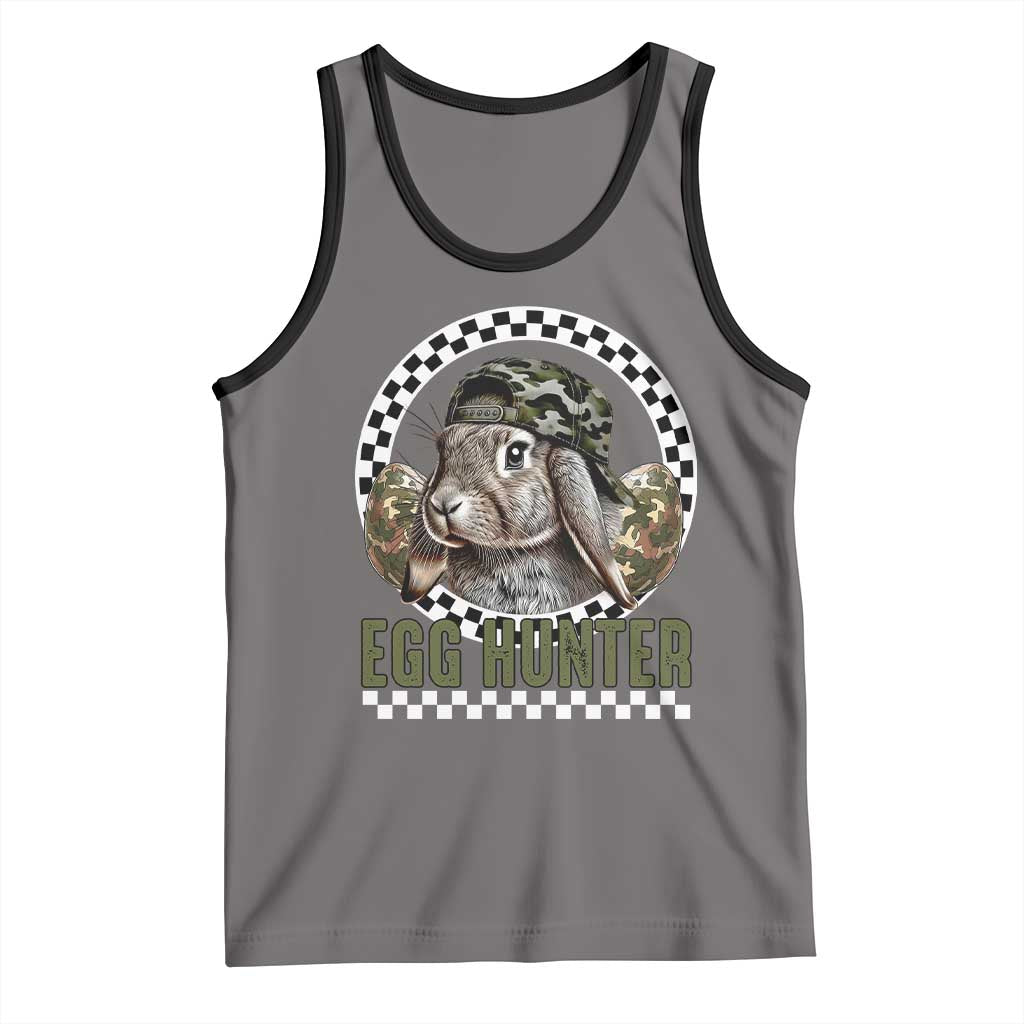 Funny Easter Day Egg Hunter Tank Top Bunny Hunting Camo Egg TS11 Deep Heather Black Print Your Wear