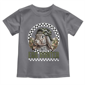 Funny Easter Day Egg Hunter Toddler T Shirt Bunny Hunting Camo Egg TS11 Charcoal Print Your Wear