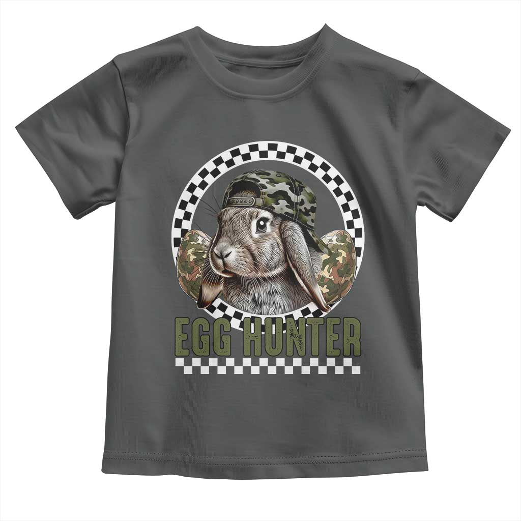 Funny Easter Day Egg Hunter Toddler T Shirt Bunny Hunting Camo Egg TS11 Dark Heather Print Your Wear