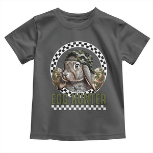 Funny Easter Day Egg Hunter Toddler T Shirt Bunny Hunting Camo Egg TS11 Dark Heather Print Your Wear