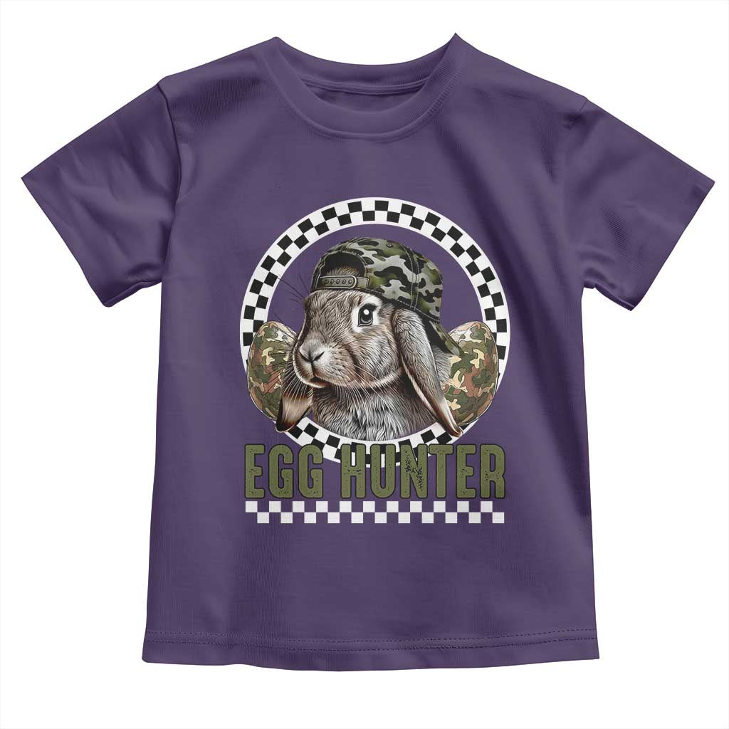 Funny Easter Day Egg Hunter Toddler T Shirt Bunny Hunting Camo Egg TS11 Purple Print Your Wear