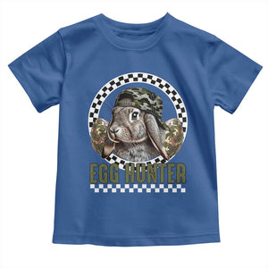 Funny Easter Day Egg Hunter Toddler T Shirt Bunny Hunting Camo Egg TS11 Royal Blue Print Your Wear