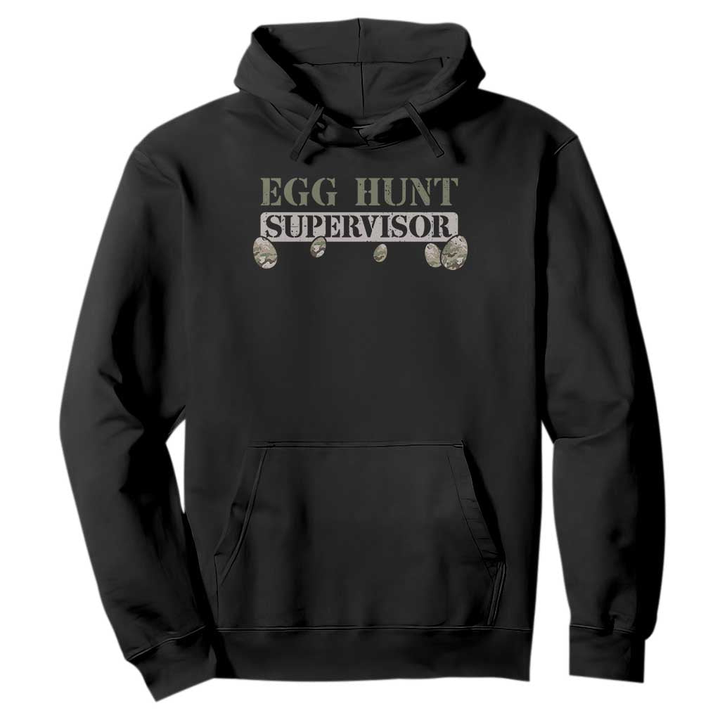 Funny Easter Egg Hunt Supervisor Hoodie Camouflage Camo Egg Hunting Easter Day TS11 Black Print Your Wear