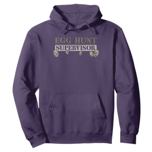 Funny Easter Egg Hunt Supervisor Hoodie Camouflage Camo Egg Hunting Easter Day TS11 Purple Print Your Wear