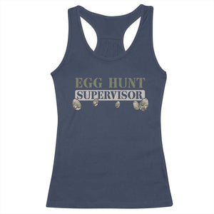 Funny Easter Egg Hunt Supervisor Racerback Tank Top Camouflage Camo Egg Hunting Easter Day TS11 Navy Print Your Wear