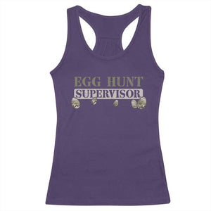 Funny Easter Egg Hunt Supervisor Racerback Tank Top Camouflage Camo Egg Hunting Easter Day TS11 Purple Print Your Wear