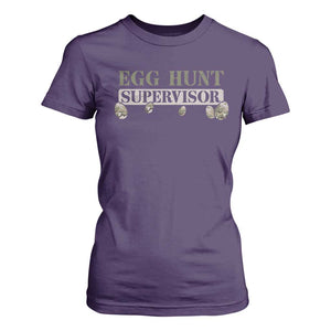 Funny Easter Egg Hunt Supervisor T Shirt For Women Camouflage Camo Egg Hunting Easter Day TS11 Purple Print Your Wear