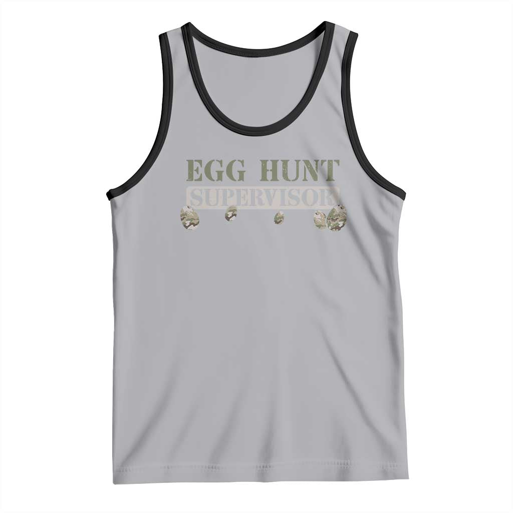 Funny Easter Egg Hunt Supervisor Tank Top Camouflage Camo Egg Hunting Easter Day TS11 Athletic Heather Black Print Your Wear