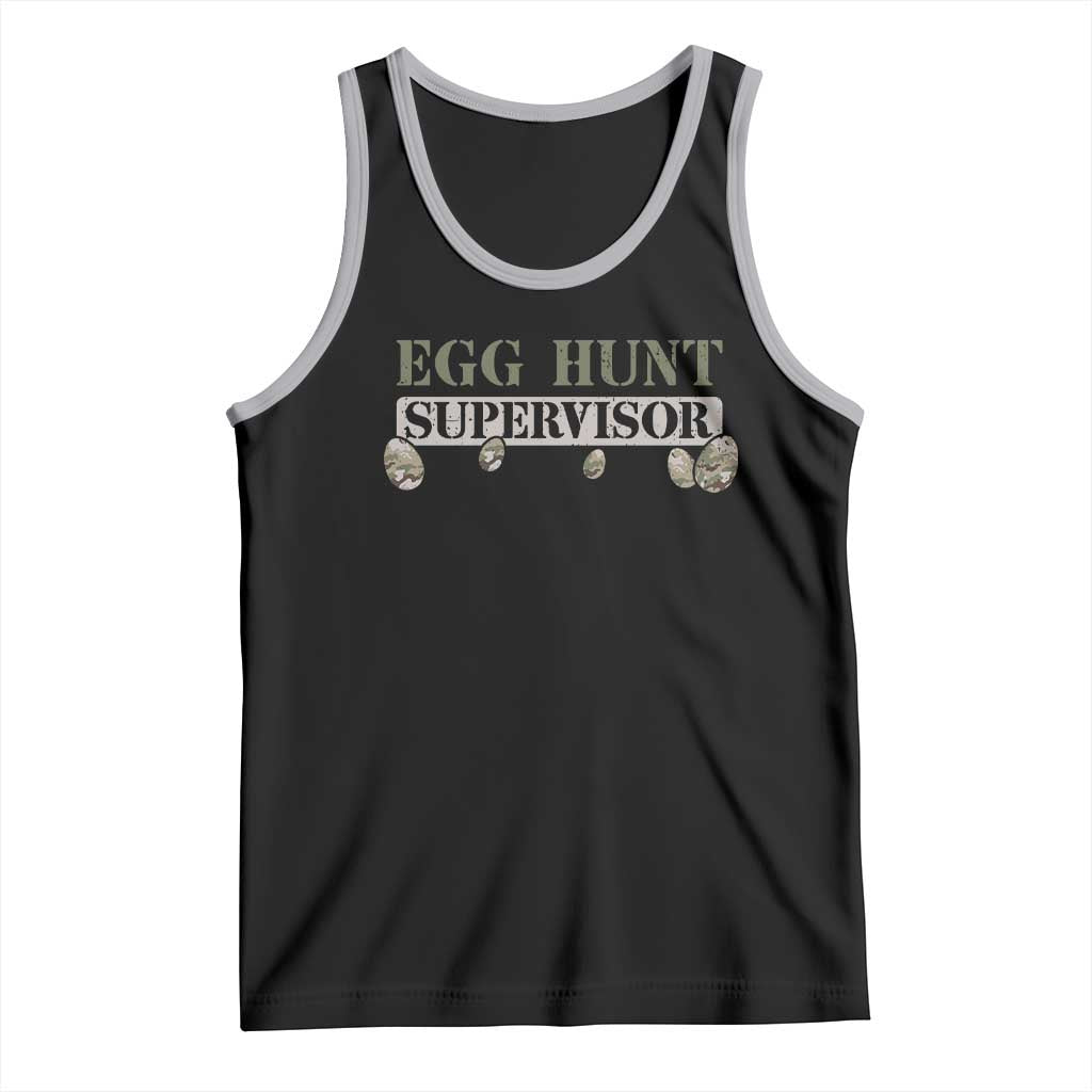 Funny Easter Egg Hunt Supervisor Tank Top Camouflage Camo Egg Hunting Easter Day TS11 Black Athletic Heather Print Your Wear