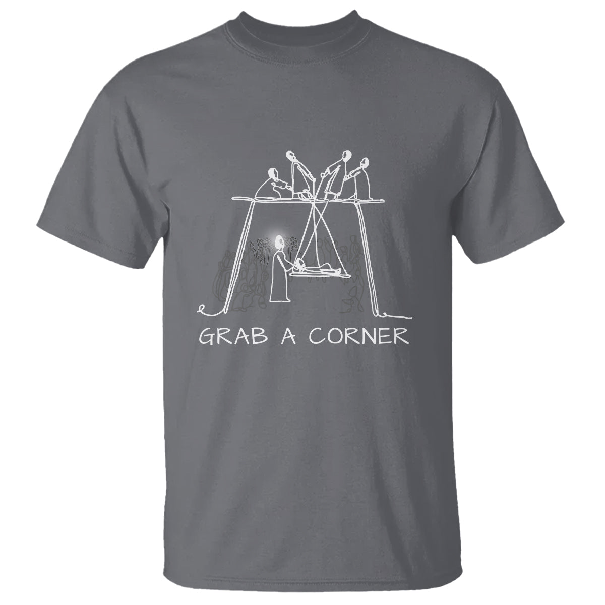 Customer Request 011225 – Grab A Corner Paralyzed Man Christian Religious Jesus Healing T Shirt TS11 Charcoal Print Your Wear