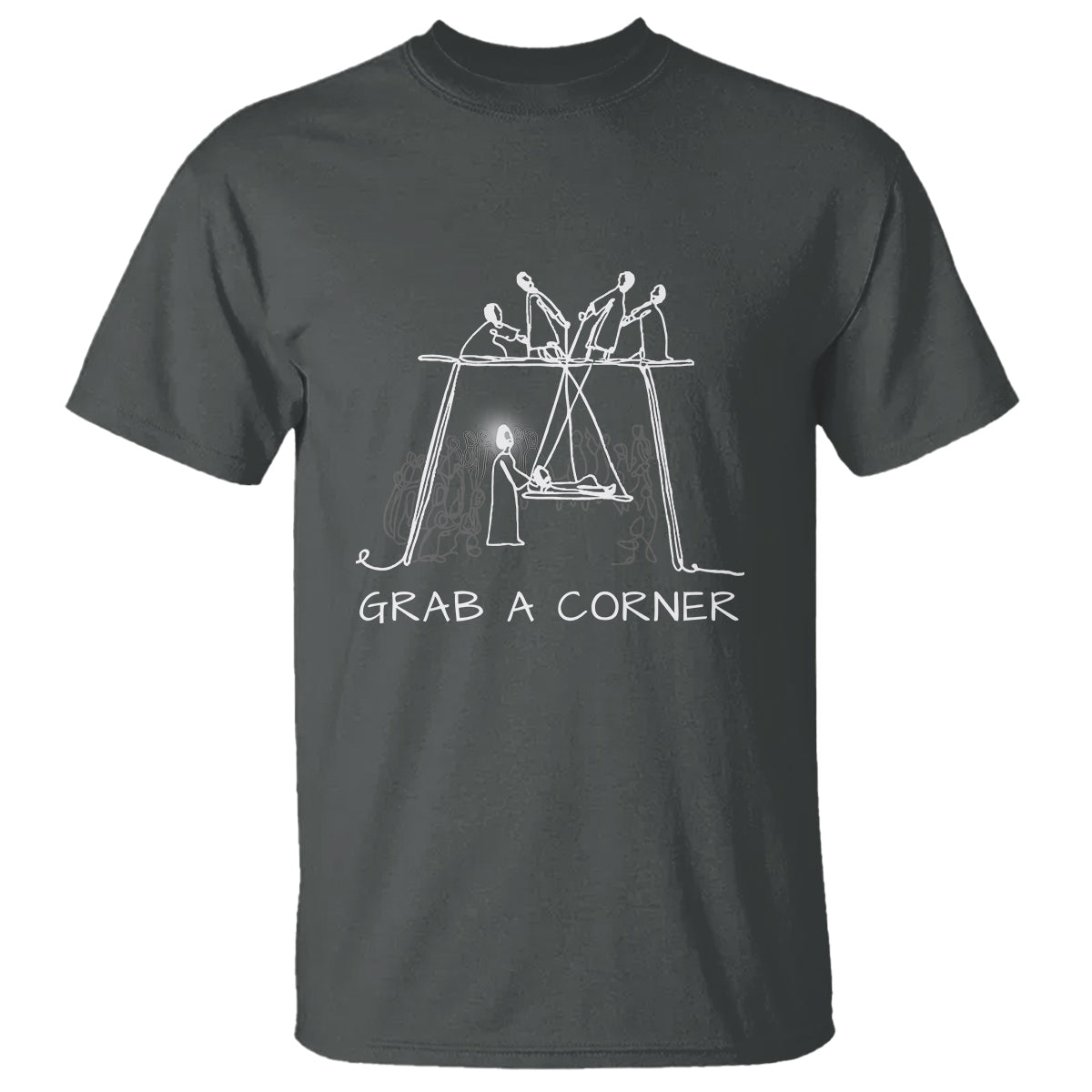 Customer Request 011225 – Grab A Corner Paralyzed Man Christian Religious Jesus Healing T Shirt TS11 Dark Heather Print Your Wear