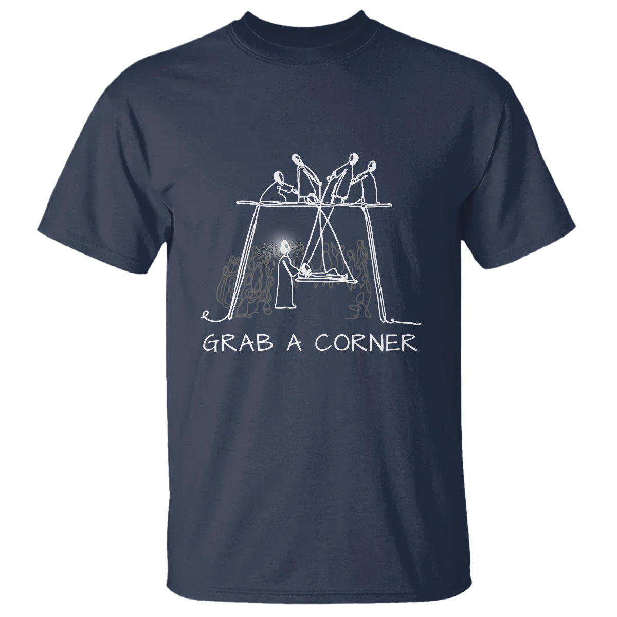 Customer Request 011225 – Grab A Corner Paralyzed Man Christian Religious Jesus Healing T Shirt TS11 Navy Print Your Wear