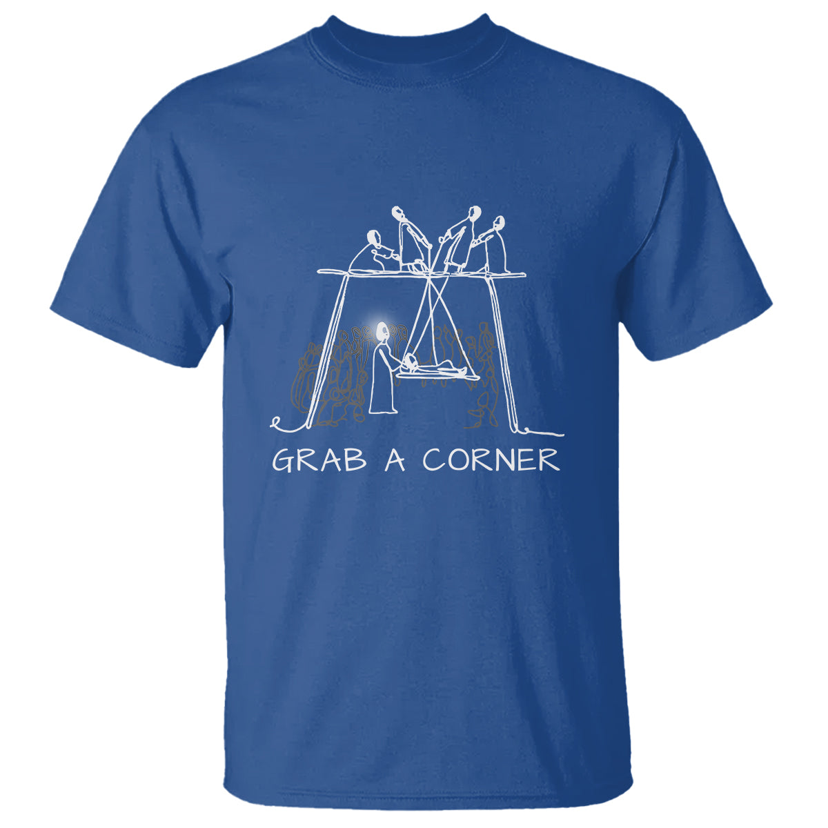 Customer Request 011225 – Grab A Corner Paralyzed Man Christian Religious Jesus Healing T Shirt TS11 Royal Blue Print Your Wear