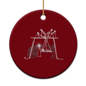 Paralyzed Man Christian Religious Jesus Healing Ceramic Ornament TS11 1pc Red Print Your Wear