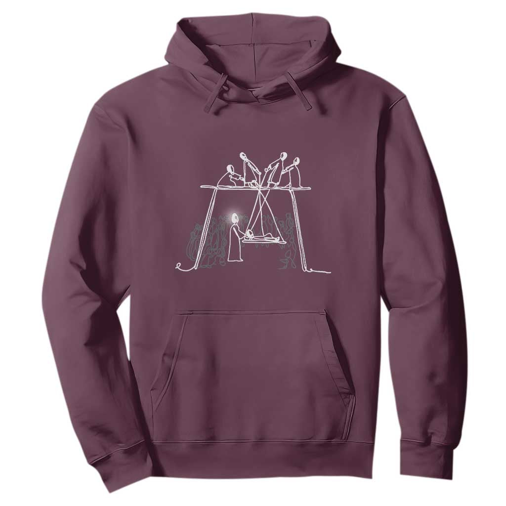 Paralyzed Man Christian Religious Jesus Healing Hoodie TS11 Maroon Print Your Wear