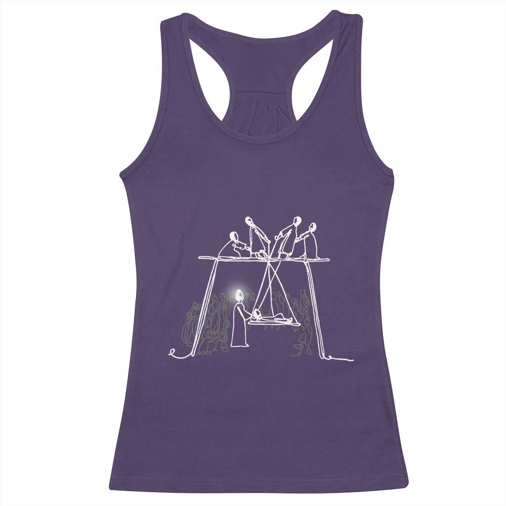 Paralyzed Man Christian Religious Jesus Healing Racerback Tank Top TS11 Purple Print Your Wear